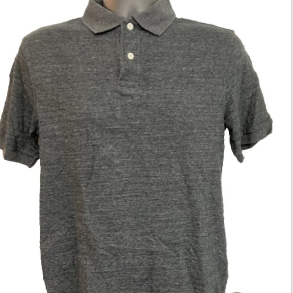 Merona Small/p Mens Short Sleeve Charcoal Button Collar polo (Sewang 26032) Top - Picture 1 of 12